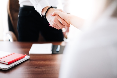 Handshake after job offer