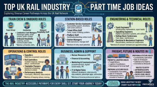 UK Rail Industry Job Infographic